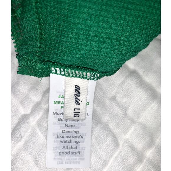 Offline By Aerie Women's Green Floral Lace V-Neck‎ Bralette Size L - Picture 13 of 15